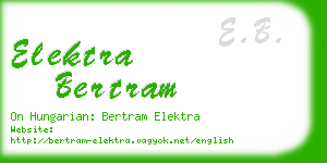 elektra bertram business card